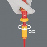 Отвертка ручка-держатель Wera изолированная динамометрическая 1,2 - 3,0 Nm Kraftform 7441 VDE 1000V