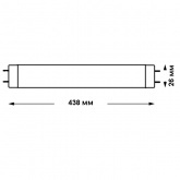 Люминесцентная линейная лампа T8 F15W GROLUX G13 для растений 438mm Sylvania