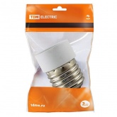 Патрон-переходник TDM с E27 на E14 белый