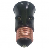 Патрон-розетка TDM карболитовый, Е27, черный,