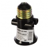 Патрон-розетка TDM карболитовый, Е27, черный,