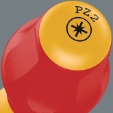 Изолированная крестовая отвертка PZ3 x 150mm Wera Kraftform Comfort 1165 i PZ VDE 1000V