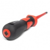 Отвертка КВТ диэлектрическая крестовая PZ1 80мм с тонким жалом Слим, VDE 1000В