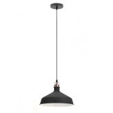 Светильник подвесной ЭРА PL2 BK/RC металл, E27, d300мм, шагрень черный/медь