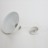 Светильник подвесной ЭРА PL2 WH/SN металл, E27, d300мм, шагрень белый/сатин никель