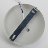 Светильник подвесной ЭРА PL2 WH/SN металл, E27, d300мм, шагрень белый/сатин никель