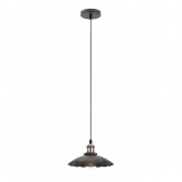 Светильник подвесной ЭРА PL3 BK/RC металл, E27, d245мм, шагрень черный/медь