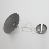 Светильник подвесной ЭРА PL3 GR/SN металл, E27, d245мм, шагрень серый/сатин никель