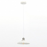 Светильник подвесной ЭРА PL3 WH/SN металл, E27, d245мм, шагрень белый/сатин никель