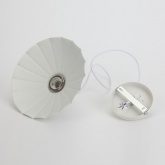 Светильник подвесной ЭРА PL3 WH/SN металл, E27, d245мм, шагрень белый/сатин никель