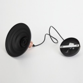 Светильник подвесной ЭРА PL4 BK/RC металл, E27, d203мм, шагрень черный/медь