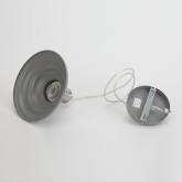 Светильник подвесной ЭРА PL4 GR/SN металл, E27, d203мм, шагрень серый/сатин никель