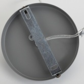 Светильник подвесной ЭРА PL4 GR/SN металл, E27, d203мм, шагрень серый/сатин никель