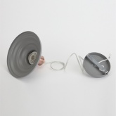 Светильник подвесной ЭРА PL4 GR/RC металл, E27, d203мм, шагрень серый/медь