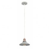 Светильник подвесной ЭРА PL4 GR/RC металл, E27, d203мм, шагрень серый/медь