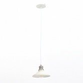 Светильник подвесной ЭРА PL4 WH/SN металл, E27, d203мм, шагрень белый/сатин никель