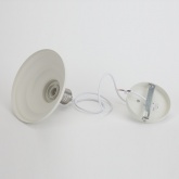 Светильник подвесной ЭРА PL4 WH/SN металл, E27, d203мм, шагрень белый/сатин никель