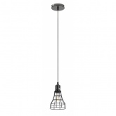 Светильник подвесной ЭРА PL10 BK металл, E27, d135мм, черный