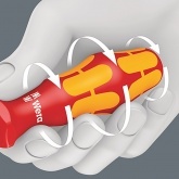 Изолированная крестовая отвертка Wera PH2 x 100mm зауженный стержень Kraftform 162 iS PH VDE 1000V