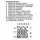 Пирометр КВТ бесконтактный цифровой KT 650A Proline лазерный до 380 градусов с цветным дисплеем