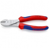 Кусачки боковые Knipex 180мм особой мощности хромированные с друхкомпонентными рукоятками