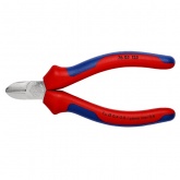 Кусачки боковые Knipex 125мм хромированные с двухкомпонентными рукоятками
