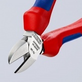 Кусачки боковые Knipex 140мм хромированные с двухкомпонентными рукоятками