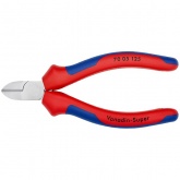 Кусачки боковые Knipex 125мм хромированные с двухкомпонентными рукоятками