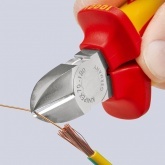 Кусачки диэлектрические Knipex 180мм двухкомпонентные ручки VDE 1000V