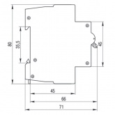 Автоматический выключатель ВА 47-60 1Р 25А 6 кА характеристика С ИЭК (автомат электрический)