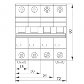 Автоматический выключатель ИЭК ВА 47-60M 1Р 10А 6 кА характеристика С (автомат электрический)