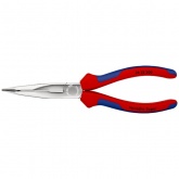 Длинногубцы Knipex изогнутые с режущими кромками 160мм хромированные двухкомпонентные рукоятки