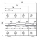 Автоматический выключатель ИЭК ВА 47-100 3Р100А 10 кА характеристика С (автомат электрический)