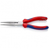 Длинногубцы Knipex прямые с режущими кромками 200мм хромированные со страховочным кольцом