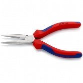 Длинногубцы Knipex прямые с режущими кромками 160мм хромированные с двухкомпонентными рукоятками