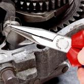 Длинногубцы Knipex прямые с режущими кромками 160мм фосфатированные с двухкомпонентными рукоятками