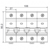 Автоматический выключатель ИЭК ВА 47-150 2Р 100А 15кА характеристика С (автомат электрический)