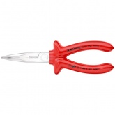 Длинногубцы диэлектрические Knipex 200мм с режущими кромками, изогнутые, хромированные VDE 1000V