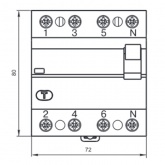 УЗО ИЭК ВД1-63 4Р 40А 100мА тип AC (ВДТ)