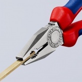 Пассатижи комбинированные Knipex 180мм хромированные с двухкомпонентными рукоятками