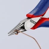 Круглогубцы захватные Knipex круглые губки для электроники 115мм