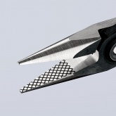 Прецизионные плоскогубцы захватные Knipex плоско-круглые губки для электроники вороненые 130мм