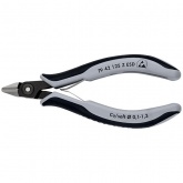 Прецизионные кусачки боковые ESD Knipex для электроники антистатические ESD вороненые 125мм