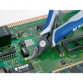 Прецизионные боковые кусачки Knipex 125мм для электроники вороненые с двухкомпонентными рукоятками