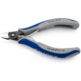 Прецизионные боковые кусачки Knipex 125мм для электроники вороненые с двухкомпонентными рукоятками