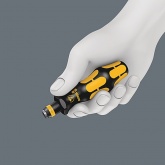 Отвертка ручка-держатель Wera антистатическая ESD без магнита для бит 1/4 дюйма Kraftform 816 R