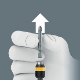 Отвертка ручка-держатель Wera антистатическая ESD без магнита для бит 1/4 дюйма Kraftform 816 R