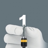 Отвертка ручка-держатель Wera антистатическая ESD без магнита для бит 1/4 дюйма Kraftform 816 R