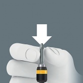 Отвертка ручка-держатель Wera антистатическая ESD без магнита для бит 1/4 дюйма Kraftform 816 R