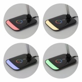 Светильник светодиодный настольный ЭРА NLED-460-14W-BK-S черный с серебром USB для зарядки устройств